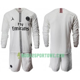 Koszulka Paris Saint-Germain Jodan Biały Dziecięcy Trzeci Stroje Piłkarskie 2018/19 Długi Rękaw